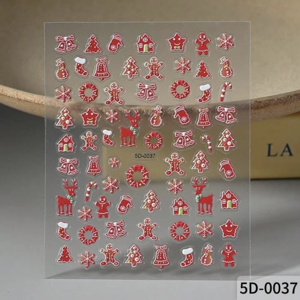 Christmas Nail Art Stickers 3 Sheets Buyer's Choice-NIP - Picture 2 of 14